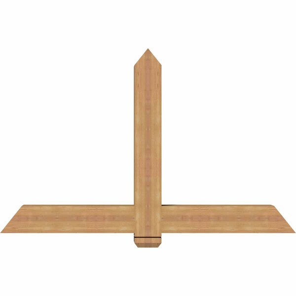 Ekena Millwork Eugene Smooth Timber Gable Bracket, Western Red Cedar, 60"W x 38"H x 5 1/2"D x 5 1/2"F, 15/12 Pitch GBW060X38X0606EUG00SWR - main